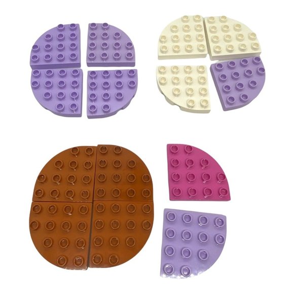 Lego Duplo 14 pc. 4x4 with round corner base building pieces - Picture 1 of 2